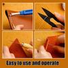 54pcs Leather Sewing Kit Upholstery Repair Kit with Sewing Awl Scissors Tool Kit for Beginners Professionals Leather Craft DIY