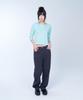 Laailai Straight Wide Cotton Pants (Stripe)