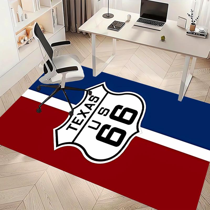 UNS. Route 66 Bedruckter Saugfähiger Waschbarer Teppich, Rutschfeste Badezimmerteppiche, Küchenteppiche, Yogamatte, Wohnzimmer Eingang, Camping Picknickteppiche