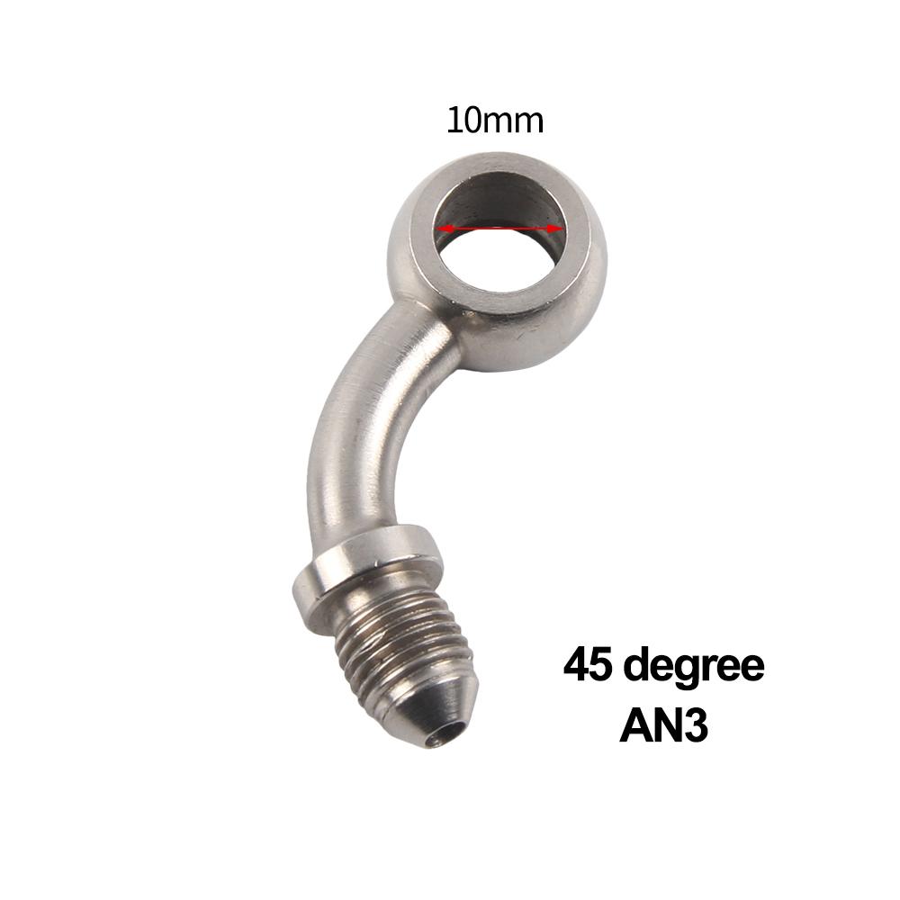 AN3 Motorcycle Motor Bike Hydraulic Brake Oil Hose Line Banjo Fitting m10x1 stainless Steel 10mm BJ13-45C