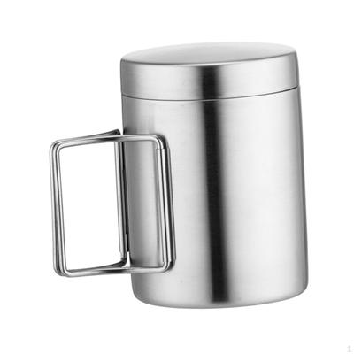 Stainless Steel Camping Cup Mug Drink Cups Tableware Reusable Water Coffee for