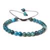 Natural Stone 6mm Beads Bracelet Adjustable Rope String Braided Bracelets For Women Men Amethysts Red Agates Lava Beaded Bangles