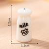 6Pcs Mini Milk Bottle Resin Charms Ornament for Jewelry Making DIY Earring Necklace Bracelet Handmade Decoration Accessories