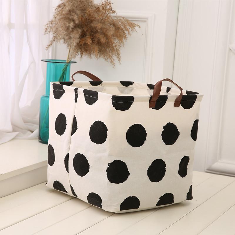 Nordic Fabric Storage Bin With Foldable Design For Home Organization And Toy Storage