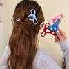 Chinese Style U-shaped Hairpin Multicolor Pan Hair Fork Cute Acetic Acid Bow Hair Stick  Ladies