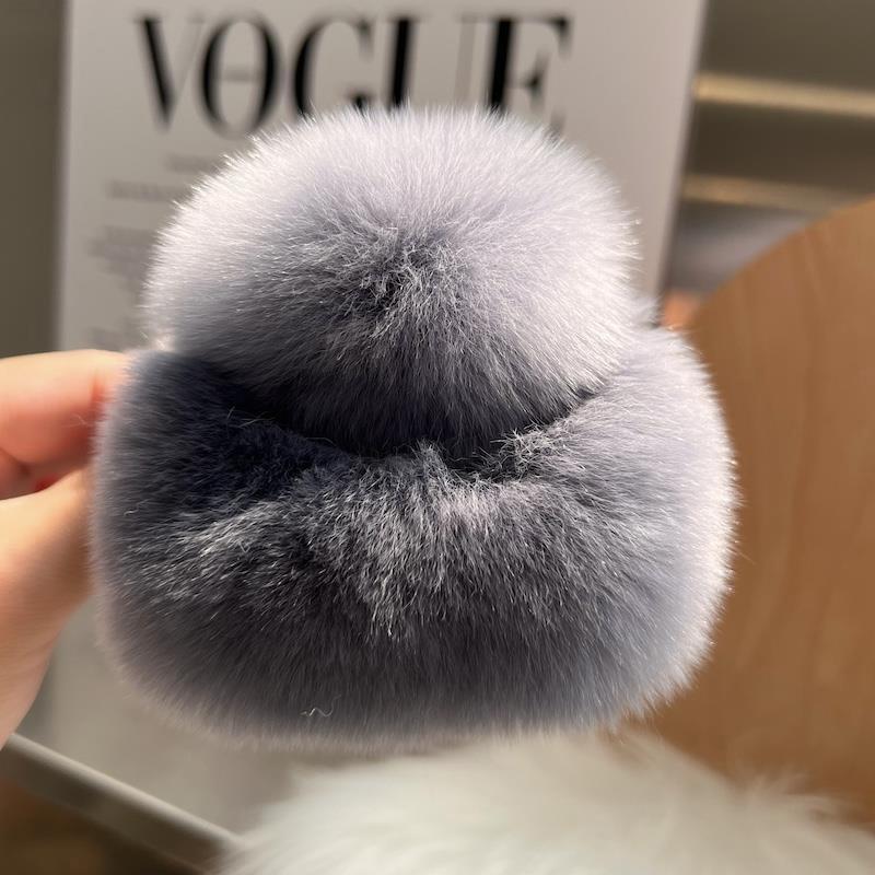 

Square Shape Winter Faux Fur Hair Claw Acrylic Hairpins Rabbit Plush Hair Clip Crab Headwear Women Girls Hair Accessories
