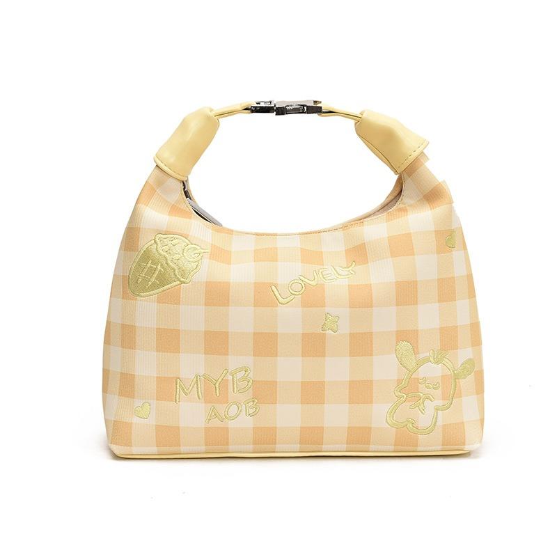 Plaid Portable Small Bag Women's New Trendy Fashion Cloud Bag Summer Women's Shoulder Messenger Bag