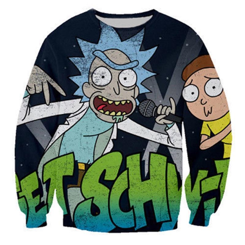 And Womensmens Rick Morty Funny 3d Print Casual Sweatshirt Hoodies Top Pullover