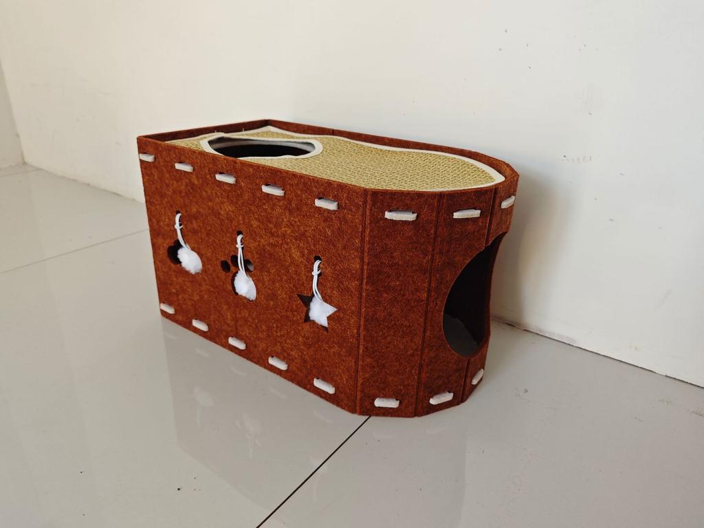 New Type of Pet Nest Double-layer Felt Cat Nest Cat Scratch Board Integrated Wear-resistant and Debris Free Cat House