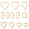2pcs/lot Stainless Steel Screw Clasps Oval Heart Shape Carabiner Lock Clasp For Jewelry Connector Fastener DIY Keychain Supplies