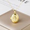 New Trendy Openable Religious Virgin Mary Saint Jude Zircon Photo Box Pendant Necklace for Female Male Daily Party Jewelry