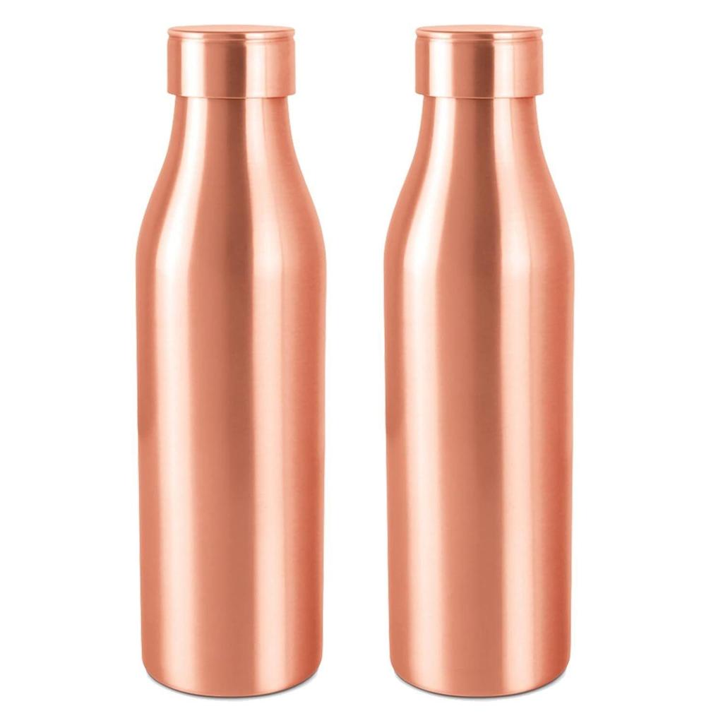 Copper Charge 1000 Water Bottle, Set of 2, 930 ml Each, Copper | 100% Leak Proof | Office | Gym Bottle | Yoga