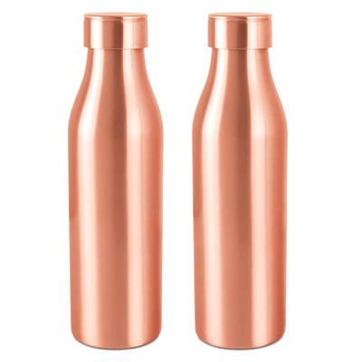 Copper Charge 1000 Water Bottle, Set of 2, 930 Ml Each, Copper | 100% Leak Proof | Office | Gym Bottle | Yoga