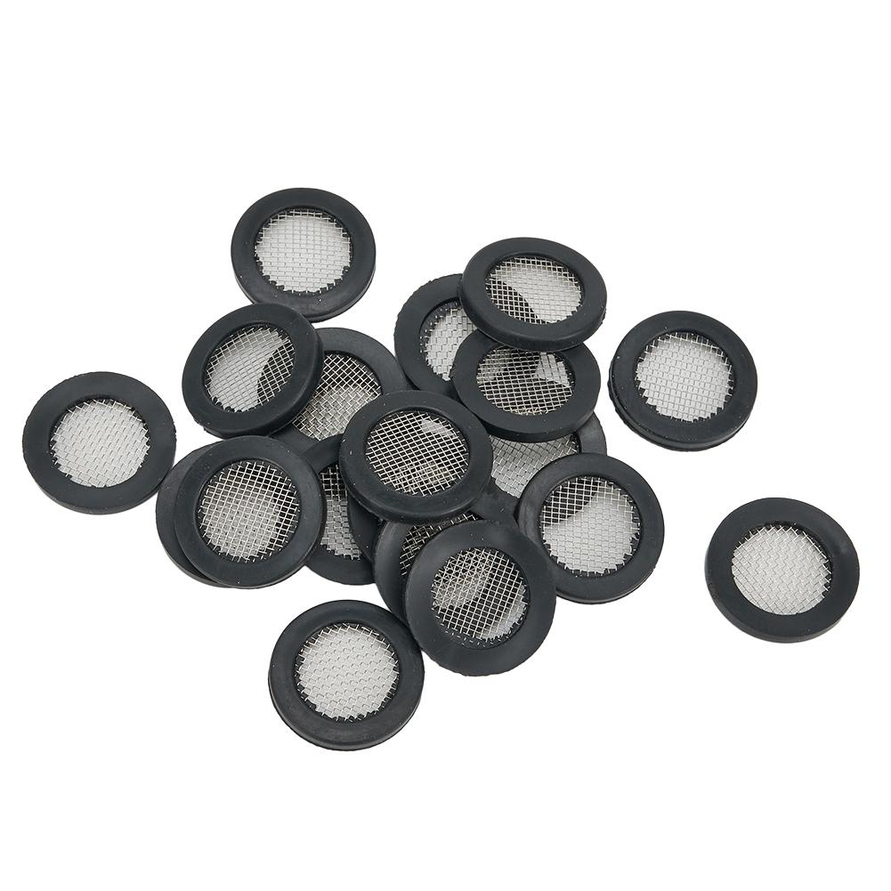 Garnitură cauciuc pentru furtun pentru spălătorie 20 buc 40 accesorii ochiuri negru