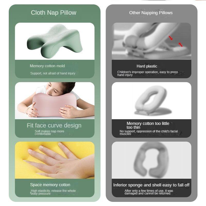 New Memory Foam Kids Nap Pillow Office Student Nap Armrest Pillow Removable and Washable Multi Purpose Sleeping Pillow