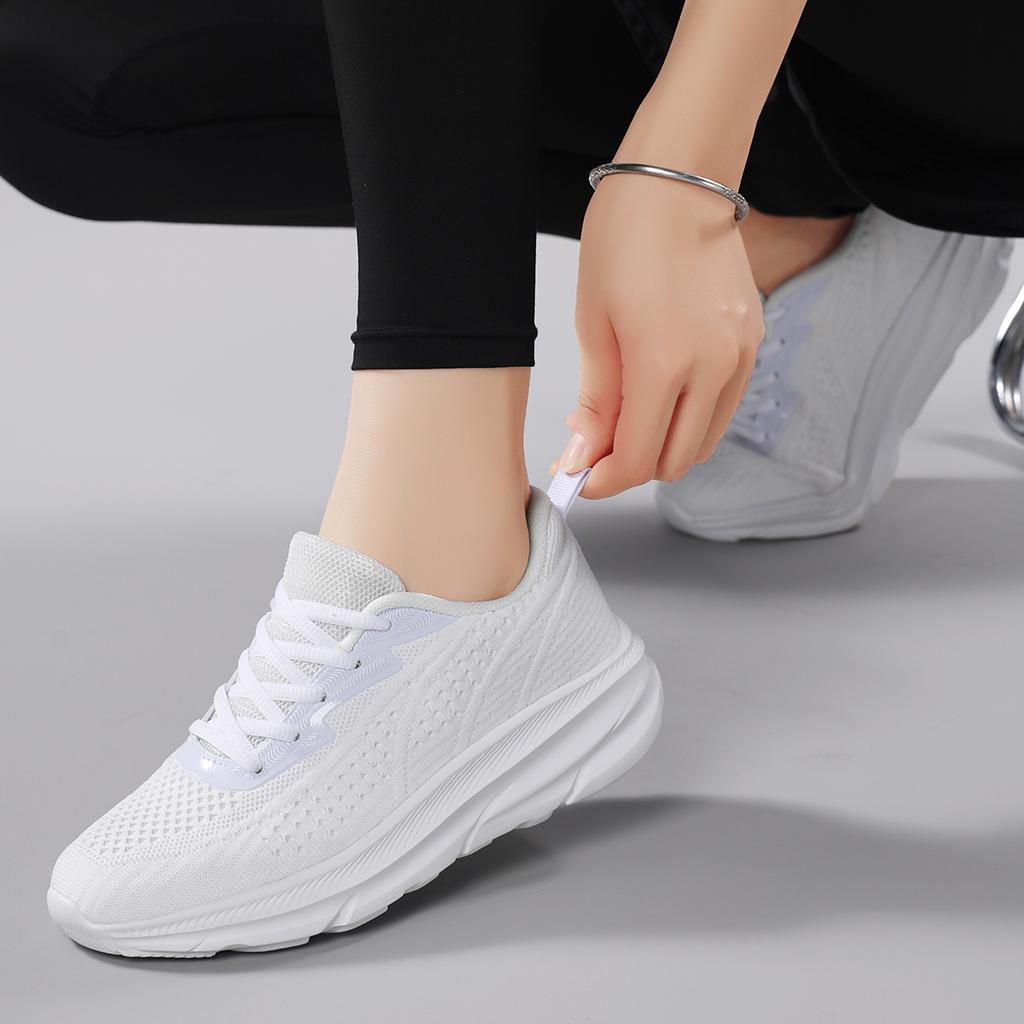TUINANLE Spring Women Sneakers Breathable Mesh Sports Shoes Outdoor Walking Soft Sole Driving Shoes Men