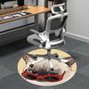 1PC Cat Sunglasses Office Round Area Rug,  Mat Suitable ForOffice, Under Office Chairs Bedroom Living Room Home Decor, Room Deco