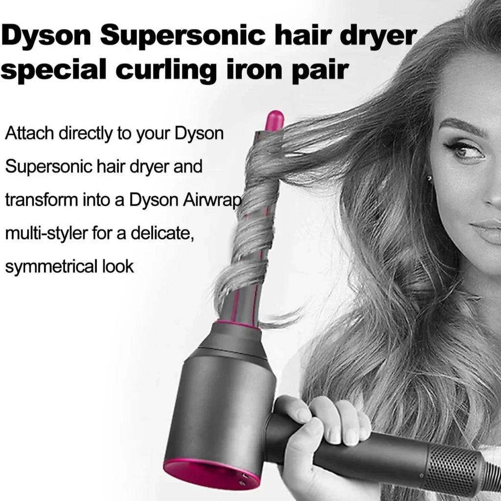 Automatic Curling Nozzle 30mm for Dyson Supersonic Hair Dryer Air Styler Attachment 2PCS Professional Styling Accessories