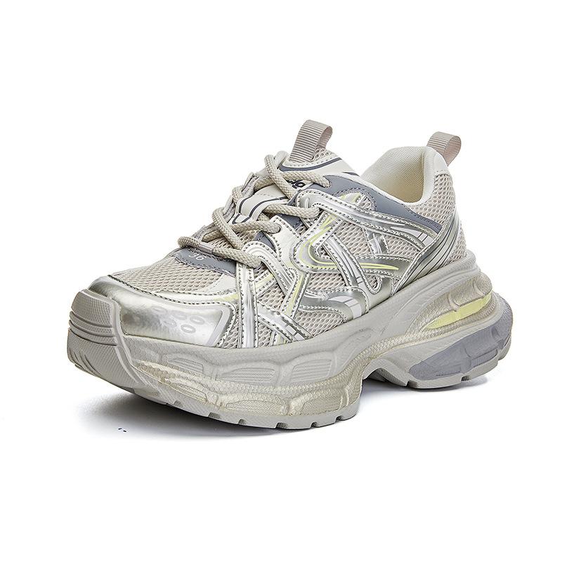 Foam sole retro dad shoes women's 2025 autumn new casual shoes sports shoes trendy thick-soled versatile running shoes women