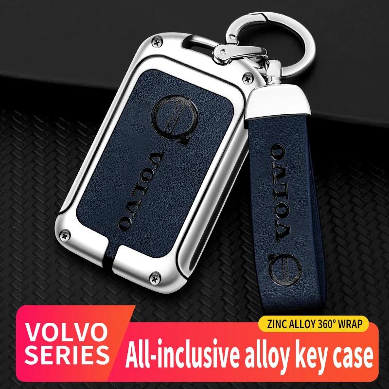 For Volvo XC40 XC60 XC70 XC90 V40 V60 V70 V90 S40 S60 S80 S90 C70 Car TPU Zinc Alloy Key Case Bag Car Key Chain Metal Key Shell