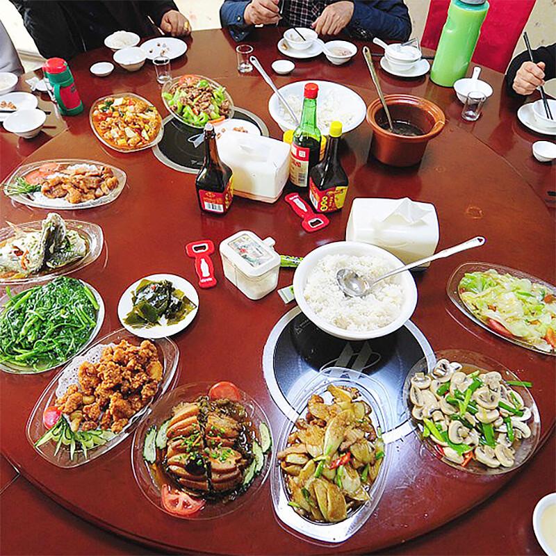 Disposable Crystal Clear Plastic Round Snack Plates