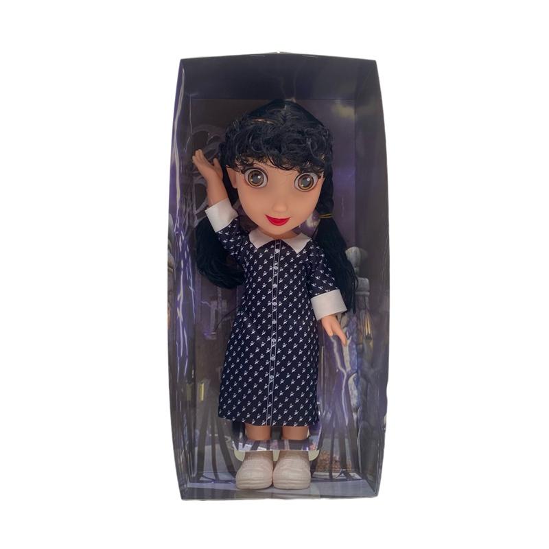 14-inch Wednesday Addams Doll From Adams Family In Colorful Box Spot
