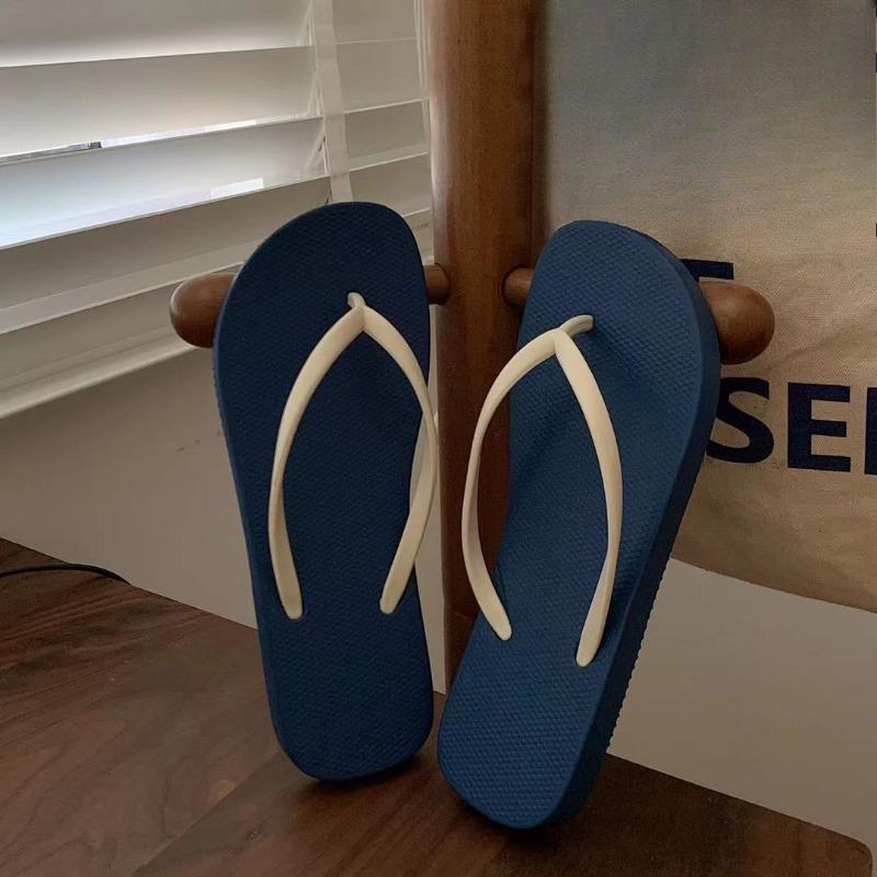 

Новая женская обувь в елочку, простые шлепанцы для пар, пляжные крутые тапочки 40 королевский синий