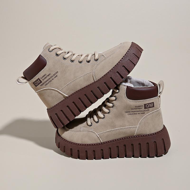 

Женские демисезонные высокие ботинки Мартин, женская спортивная универсальная обувь для отдыха, уличная съемка - 40 серый