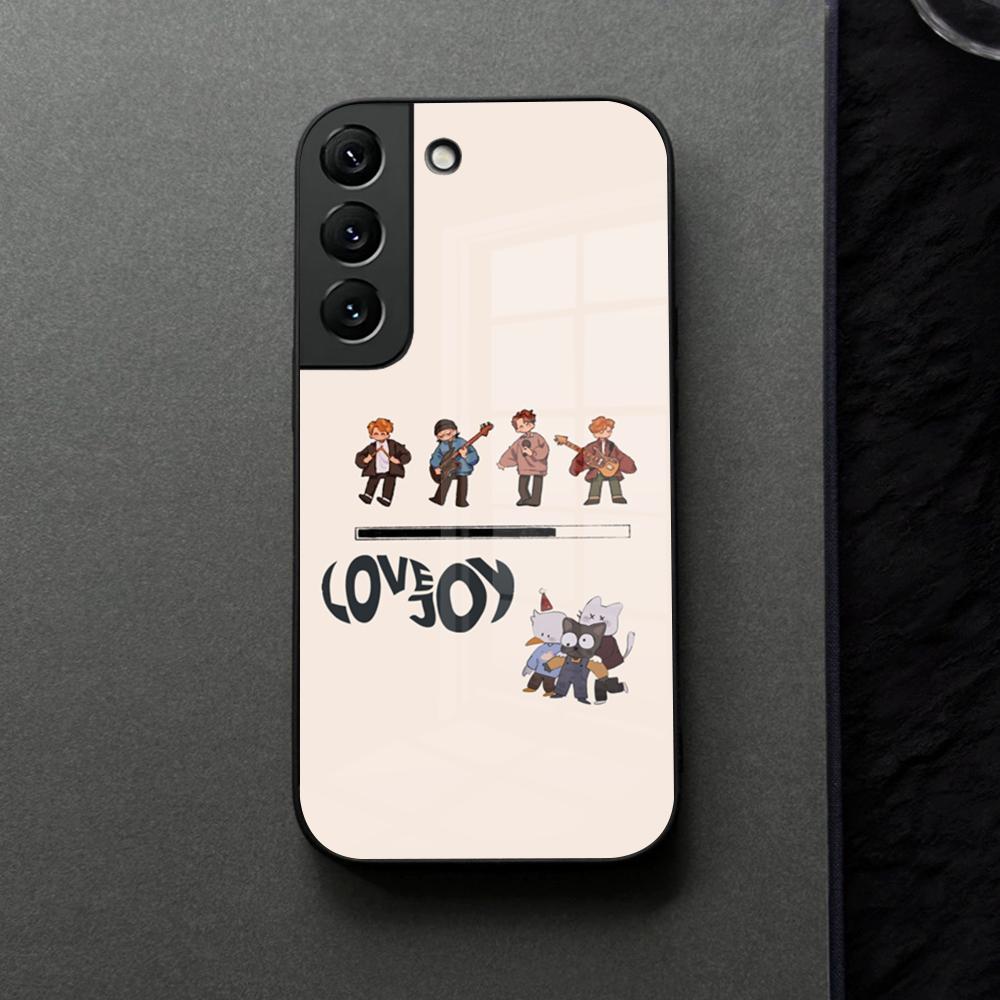 Cartoon Lovejoy Band Phone Case Glass For Samsung Galaxy S21 S26 S25 S22 S20 S24 S23 Ultra Fe Plus A16 A34 A54 A24 Coque