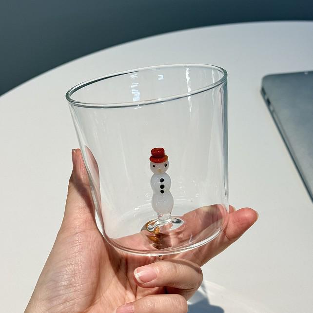Tazza da Latte in Vetro Creativa 3D Albero di Natale Resistente al Calore
