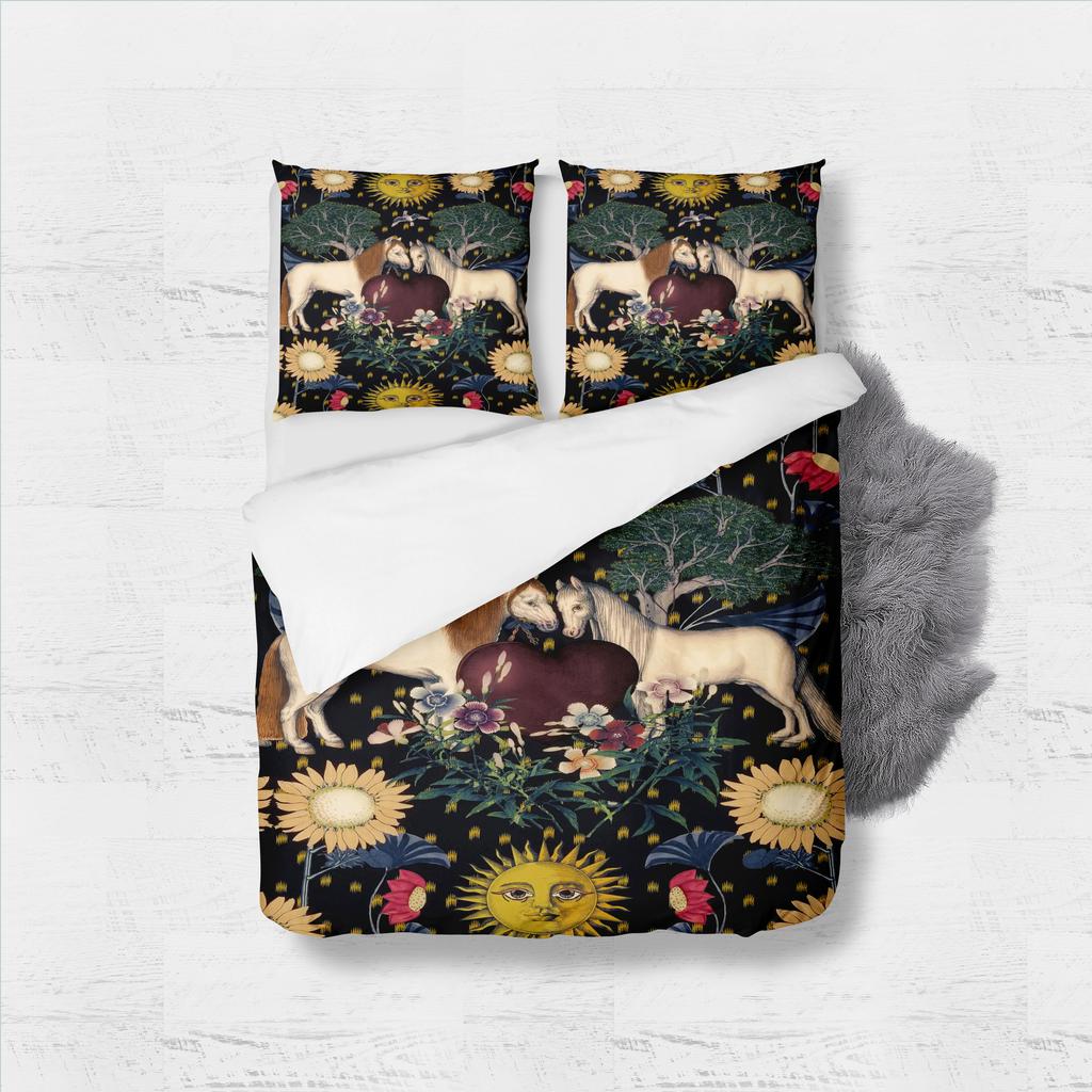 Vintage Constantinople Castle Duvet Cover Set King Queen Double Full Twin Single Bed Linen Set