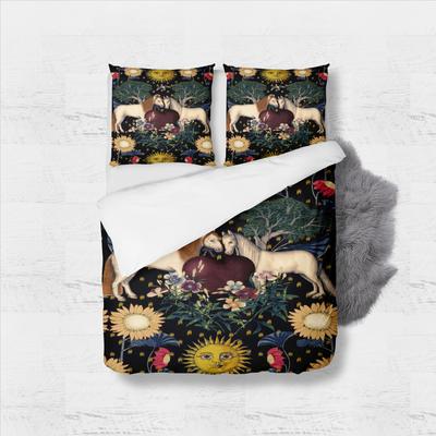Horse Carriage Duvet Cover Set King Queen Double Full Twin Single Bed Linen Set