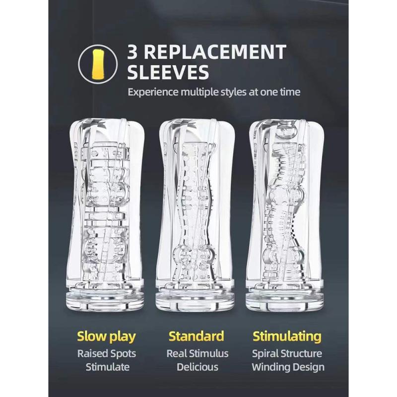 Men Transparent Silicone Aircraft Cup Male Masturbation Device Masturbators Cup Adults Sex Toys For
