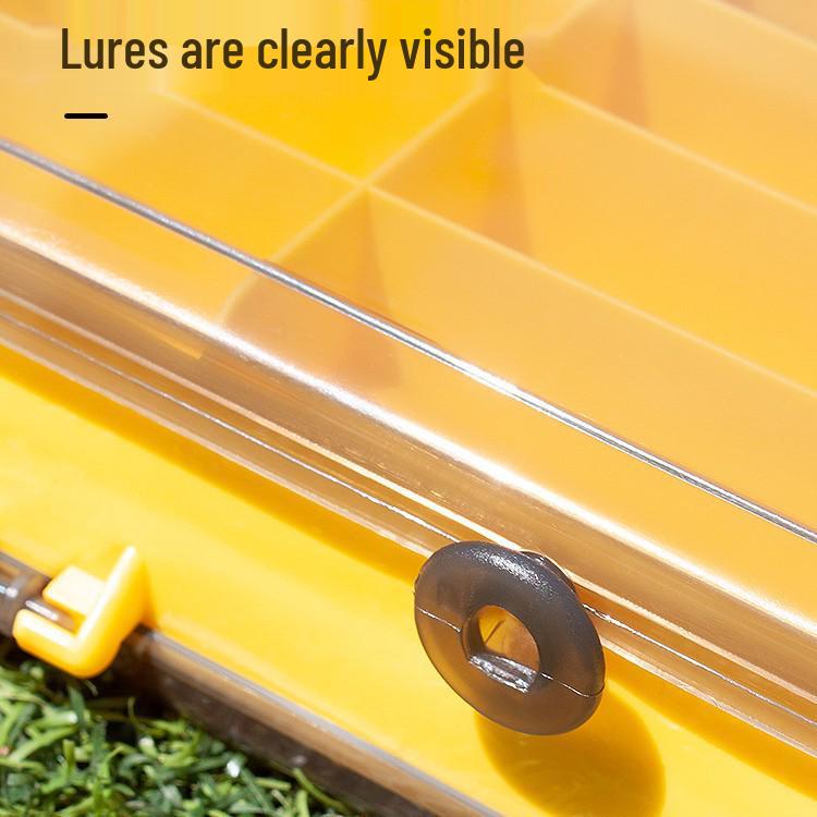 Double-Sided Fishing Tackle Box: Portable Lure, Fish Hook, and Artificial Bait Storage by Zongheng Yu.