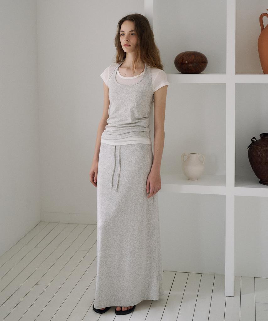 Lamerei Jersey String Maxi Skirt[Lmbfsusk416]-2Color