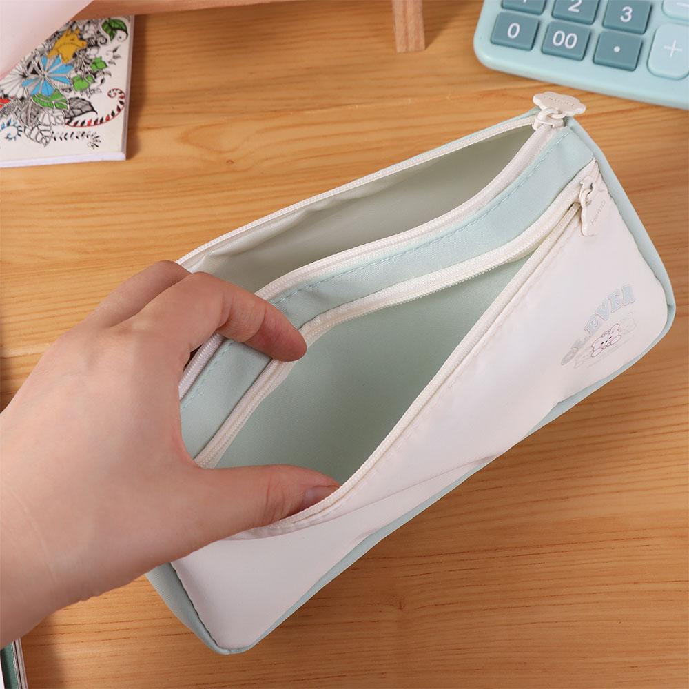 Cartoon Bear Korean Pencil Case Large Capacity Ins Pencil Pouch Cute Y2K Stationery Bag  Office