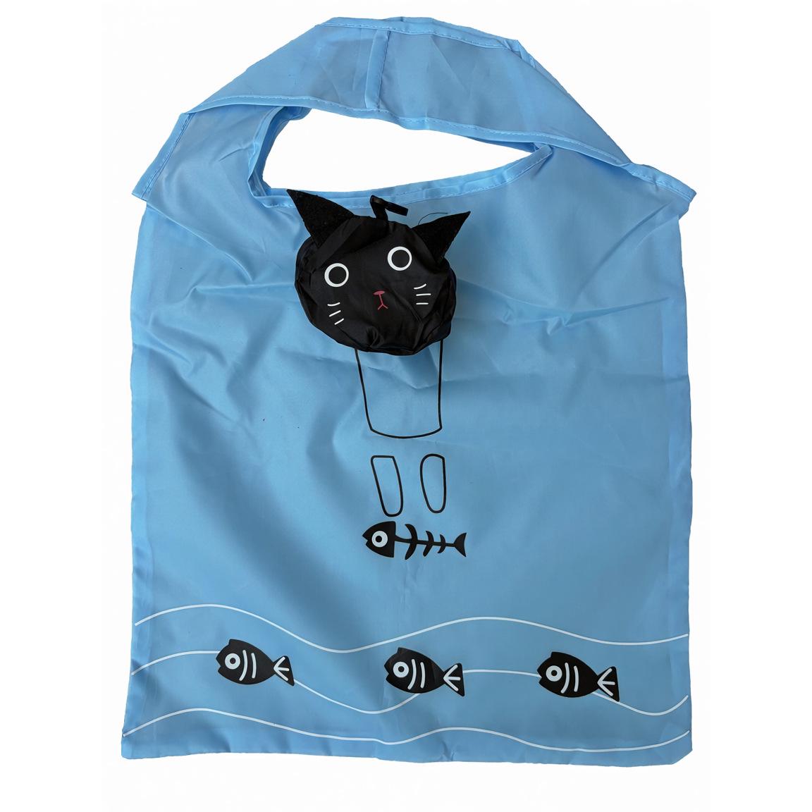 Eco-Friendly Foldable Shopping Bag – Cartoon Design with Small Dog, Custom Logo Available