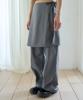 THE GREEN LAB Wrap Skirt Slacks [Gray]