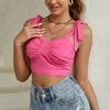 European and American women's clothing sling solid color sling vest tight women's bottom sling vest