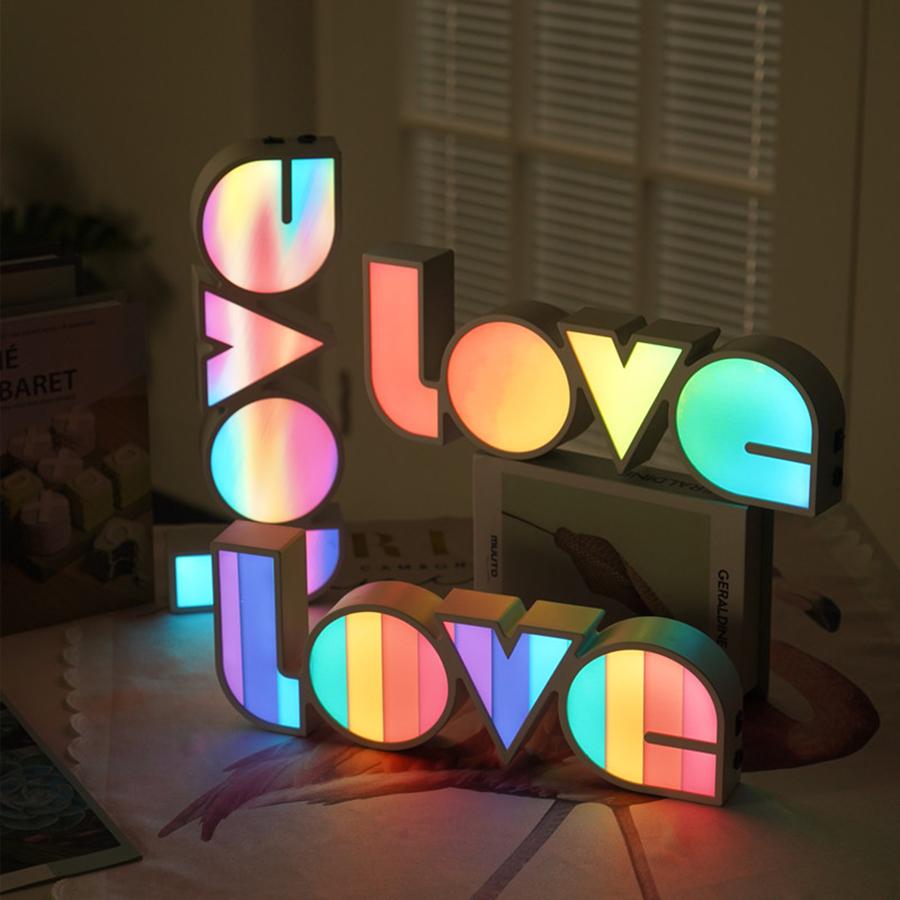 LED Decorative Lights String Valentine's Day Proposal Confession Love Lightbox English Letter Shaped Light