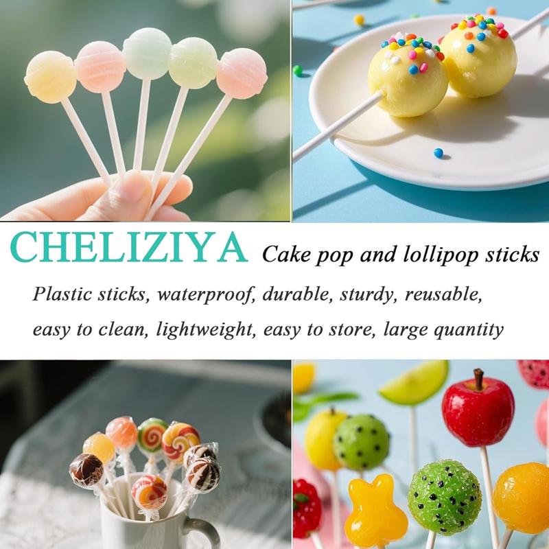 150x3.5mm/100x3.5mm/80x3.5mm/Plastic Hard Tube Milky White Plastic Lollipop Tube Cake Decoration Flagpole Disposable Candy Bars