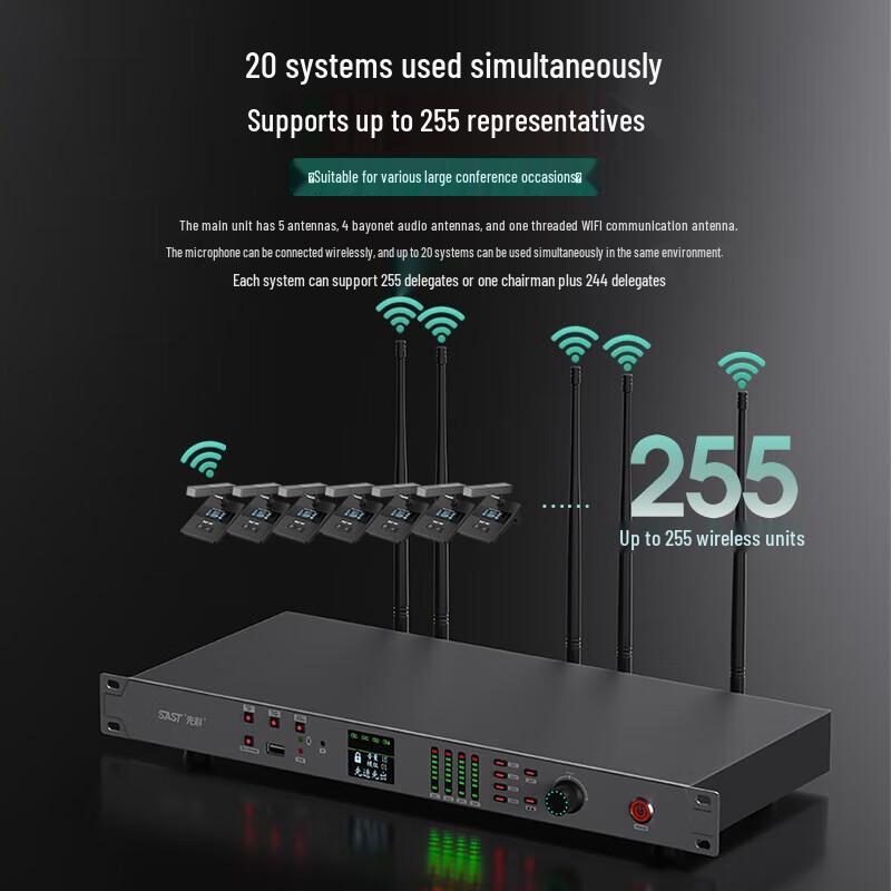 SAST OK-129 Professional Wireless Gooseneck Conference Microphone System