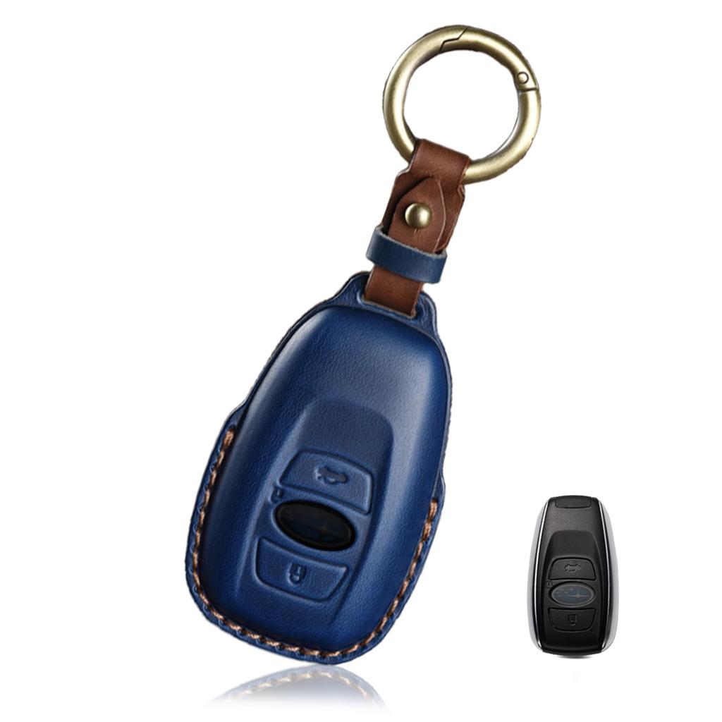 [Fesanla] Subaru XV Levorg Forester Outback Leather Key Cover, Genuine Leather, Key Cover, 2