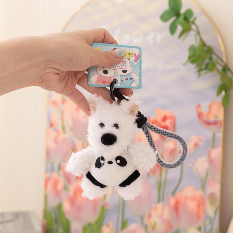 West Clothed Wear Highland White Terrier Dog Plush Toy Stuffed Animal Keychain