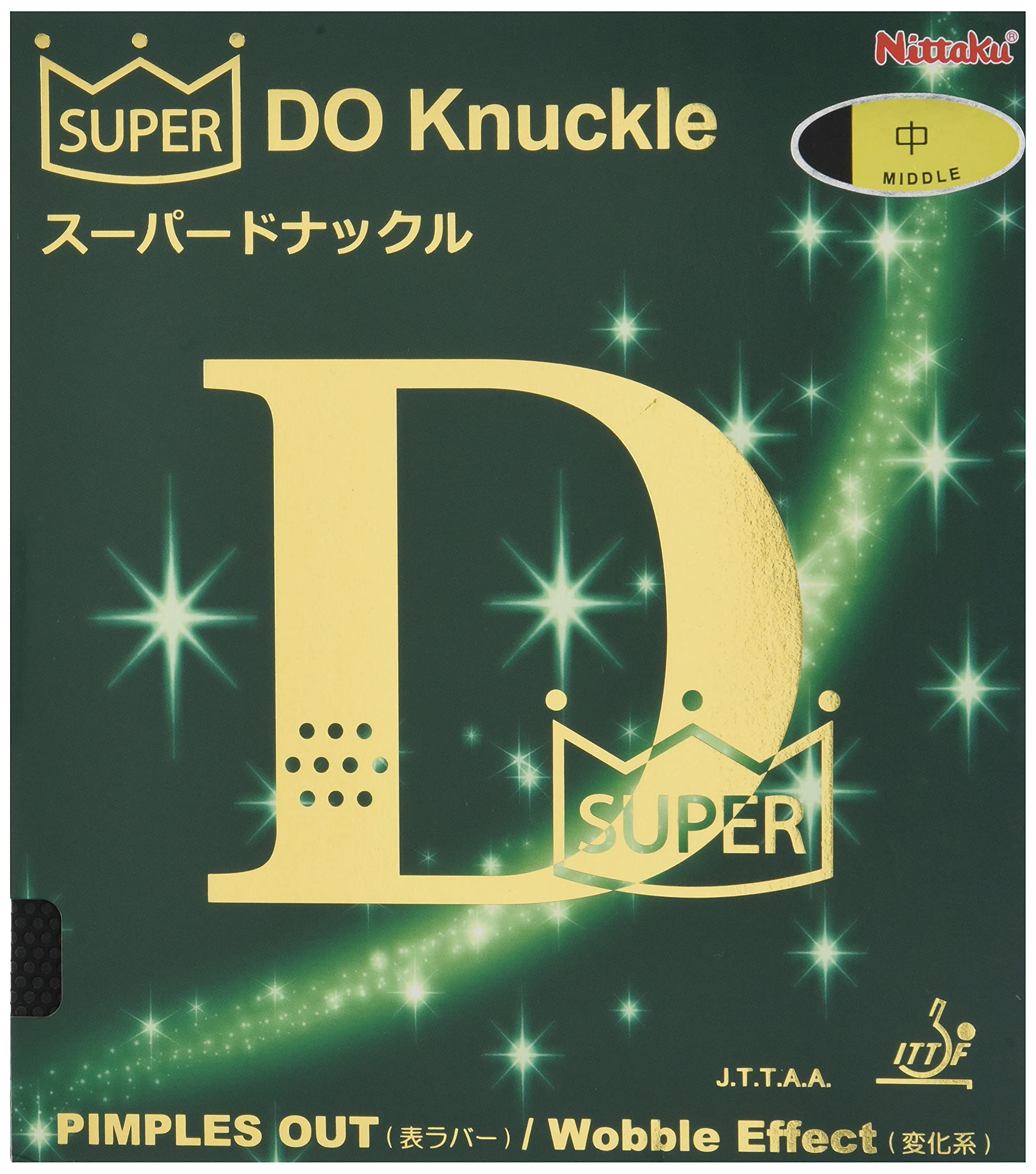 

Nittaku Table Tennis Rubber Super Knuckle Top Soft Variation Type Black Medium NR-8573 чёрный