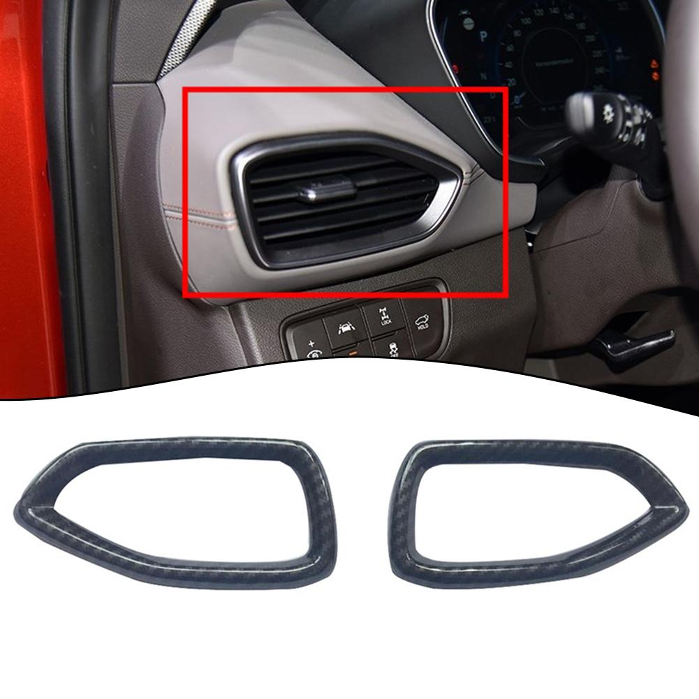 Carbon Fiber Cover Trim 2019-2025 ABS Accessories For Hyundai Santa Fe L&R Vent Vent Trim Brand New High Quality