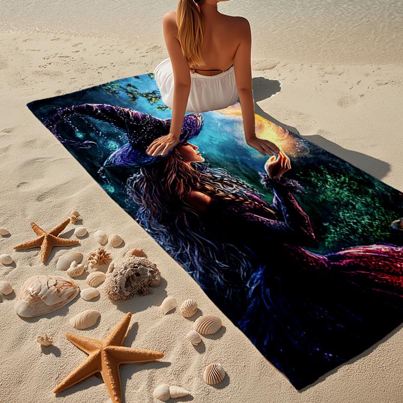 Witchcraft In The Moonlight Beach Towel, Super Soft Microfiber, Gift for Her/Him, Birthday, for Pool, Beach, Travel, Home Decor Fan Gifts