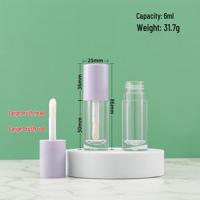 In-Stock 6ML Lip Gloss & Mascara Tubes with Large Brush - Cross-Border Style Eyeliner & Thick Lipstick Tube.
