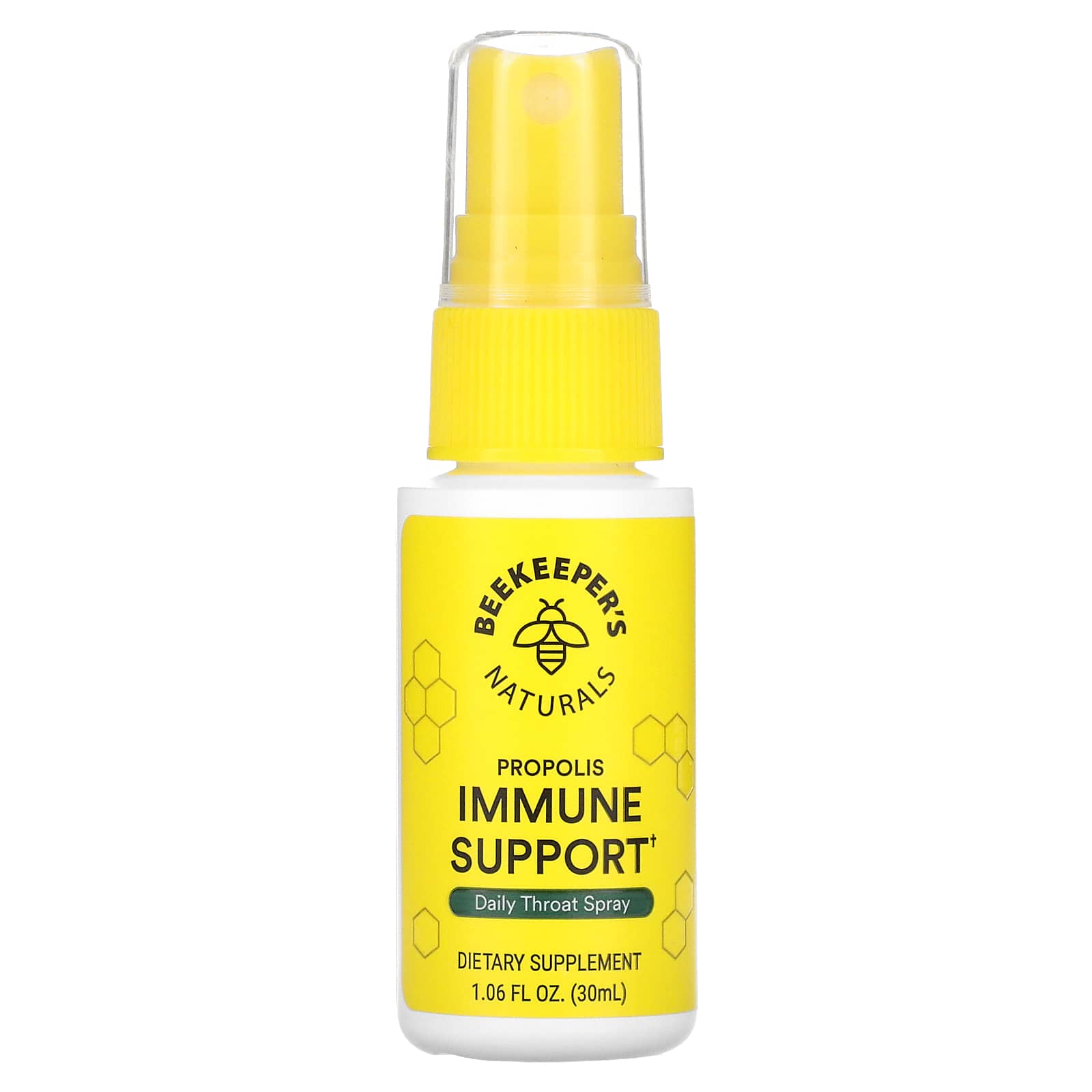 

Пчеловоды Naturals, B. Immune, спрей для горла с прополисом, 1,06 жидких унций (30 мл)