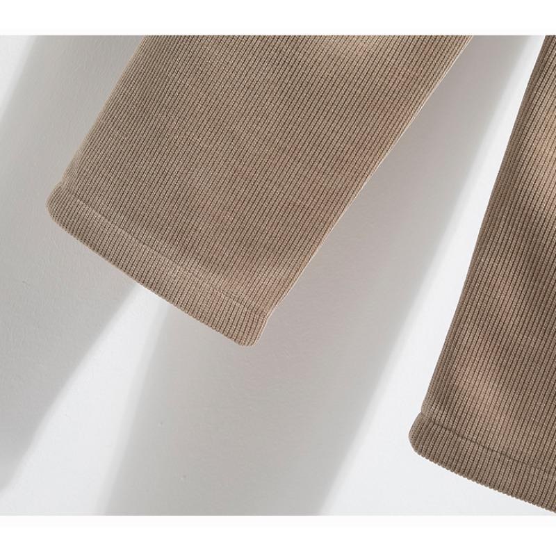 DIMANAF 2025 Plus Size Autumn Long Pants Women Elastic Loose Vintage Solid Cotton Loose Full Length High Waist Female Basic Big Trousers Pants